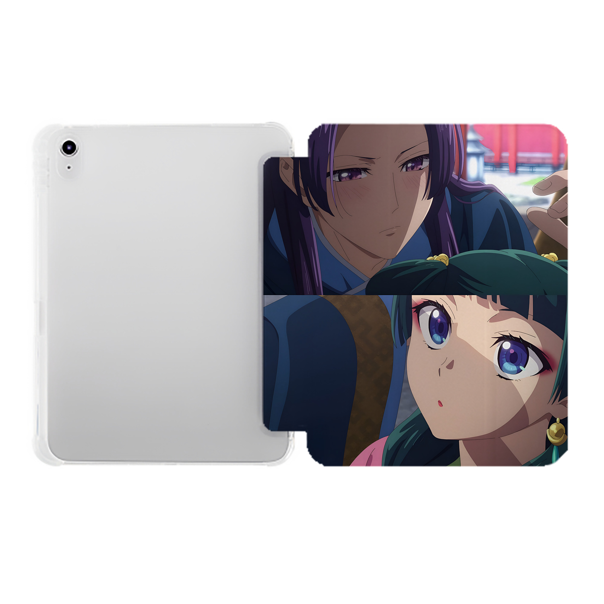 （画像用） 薬屋のひとりごと The Apothecary Diaries IPad ケース ペン収納付き 三つ折りスタンド PUレザー×シリコン 対応機種9.5/10.5/10.9インチ